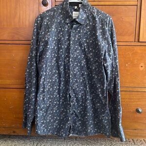 Haupt mens shirt button down long sleeve size large